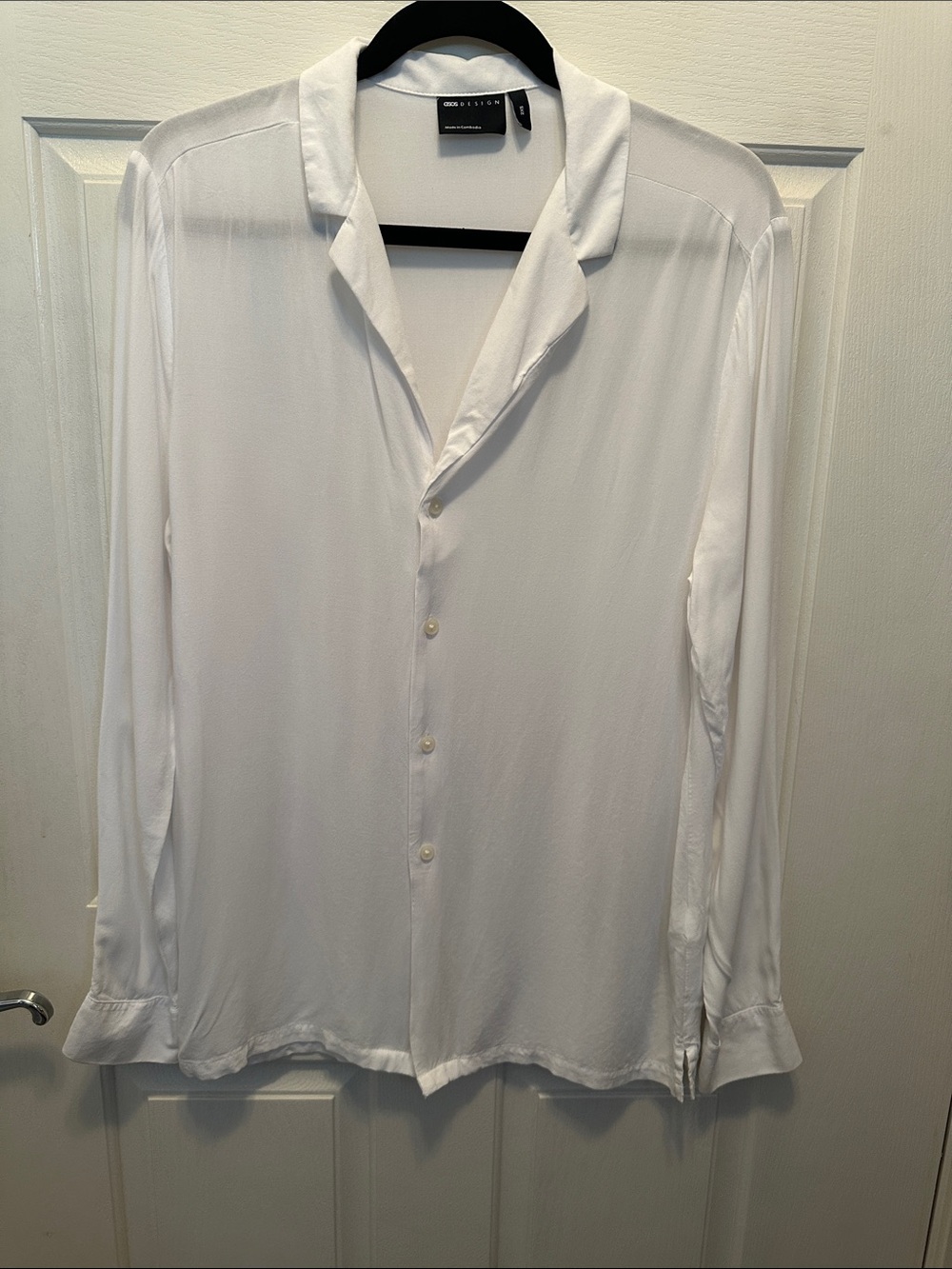 ASOS White Women's Button-Down Relaxed Collar Shirt
